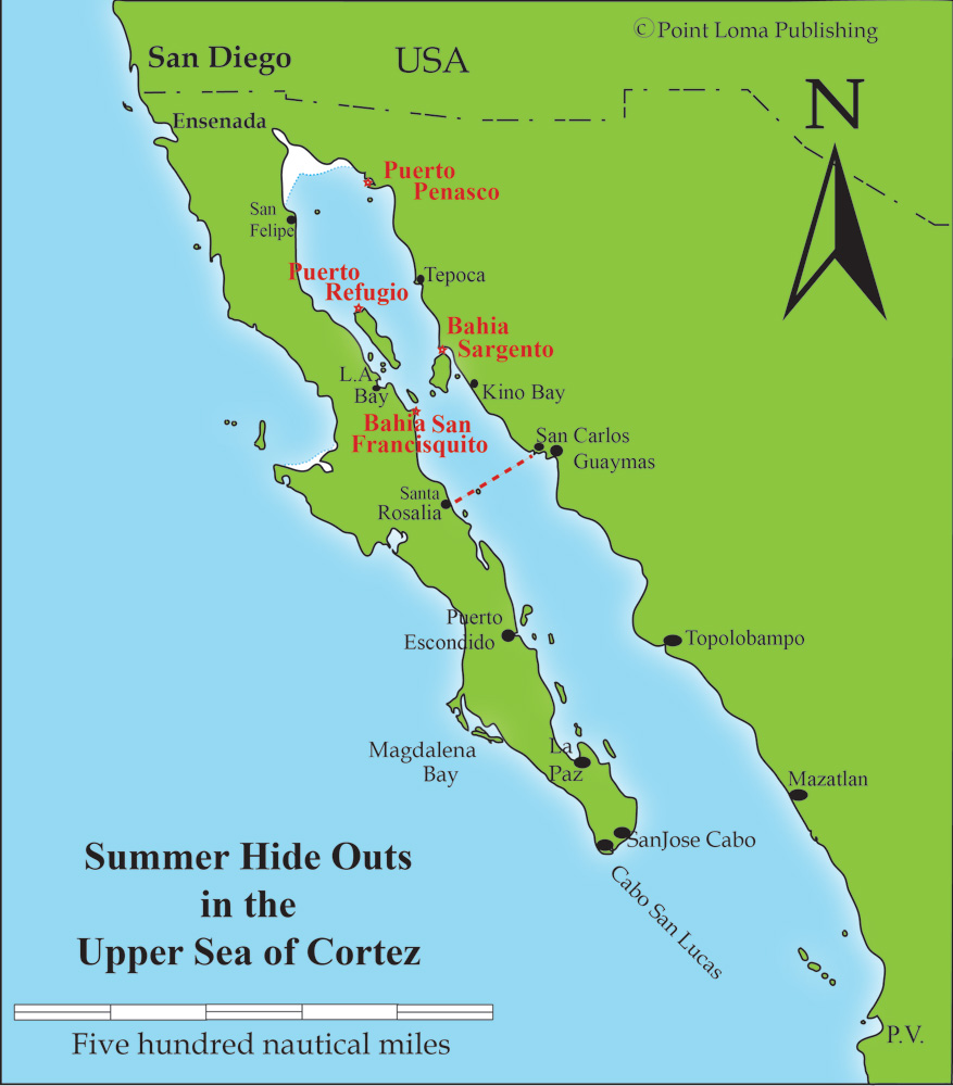 sea of cortez map Upper Sea Of Cortez Hide Outs Mexico Boating